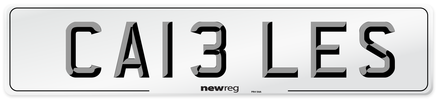 CA13 LES Number Plate from New Reg
